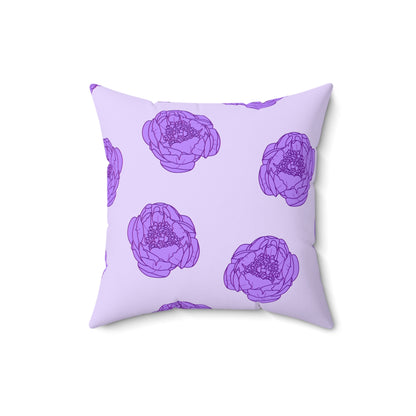 Lilac Mist Peonies Throw Pillow
