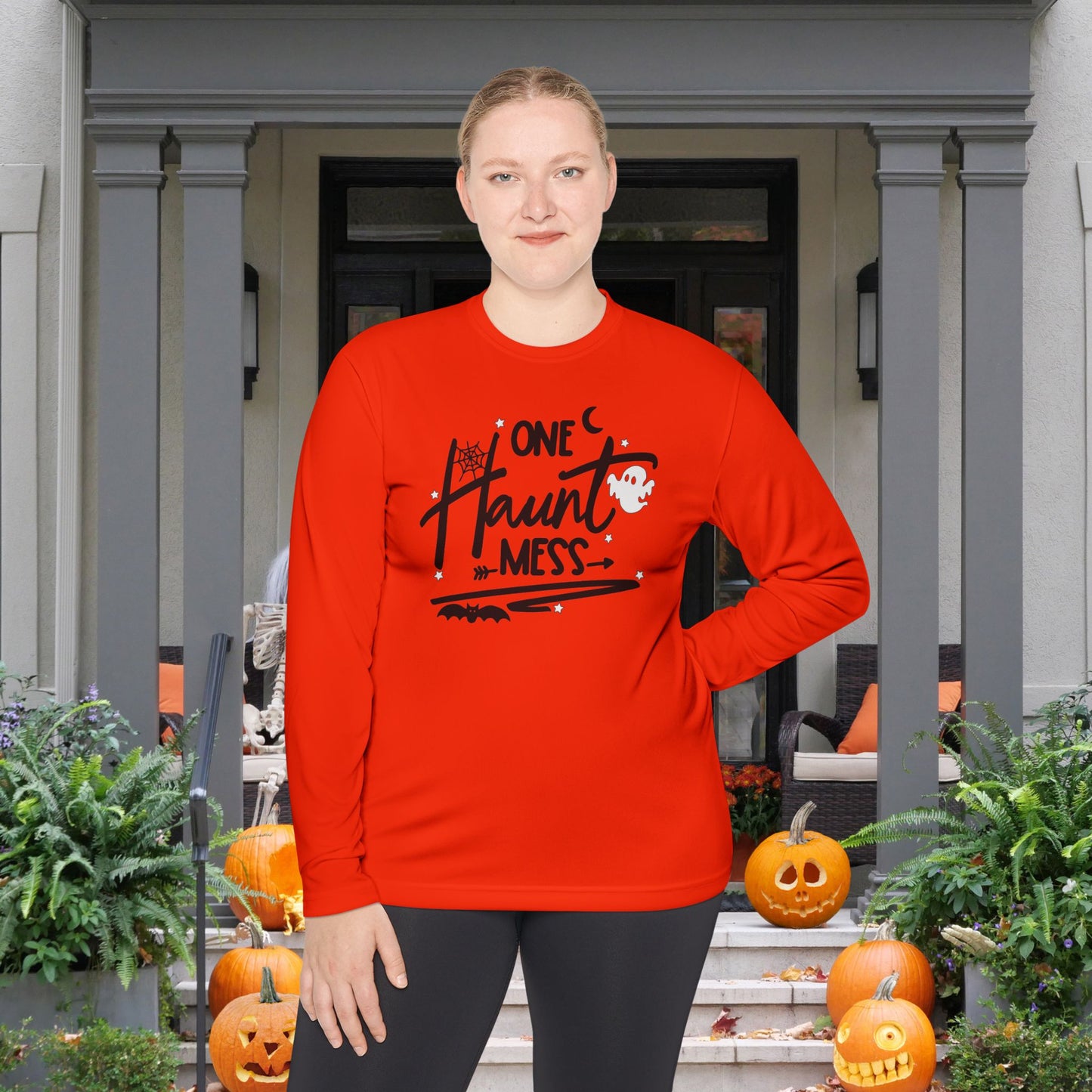One Haunt Mess Adult Long Sleeve Tee