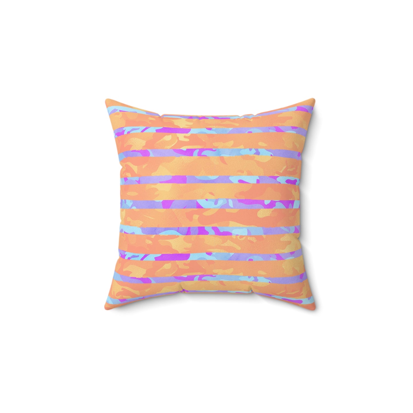 Split Spectrum Camo Throw Pillow