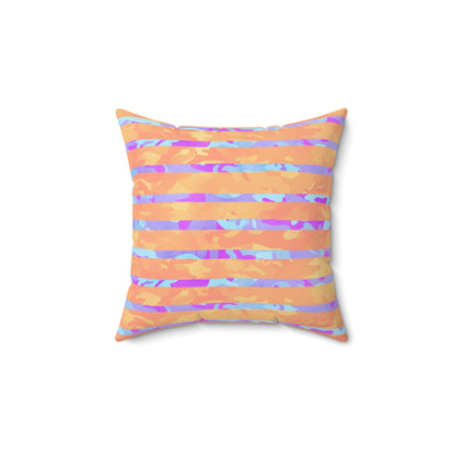 Split Spectrum Camo Throw Pillow