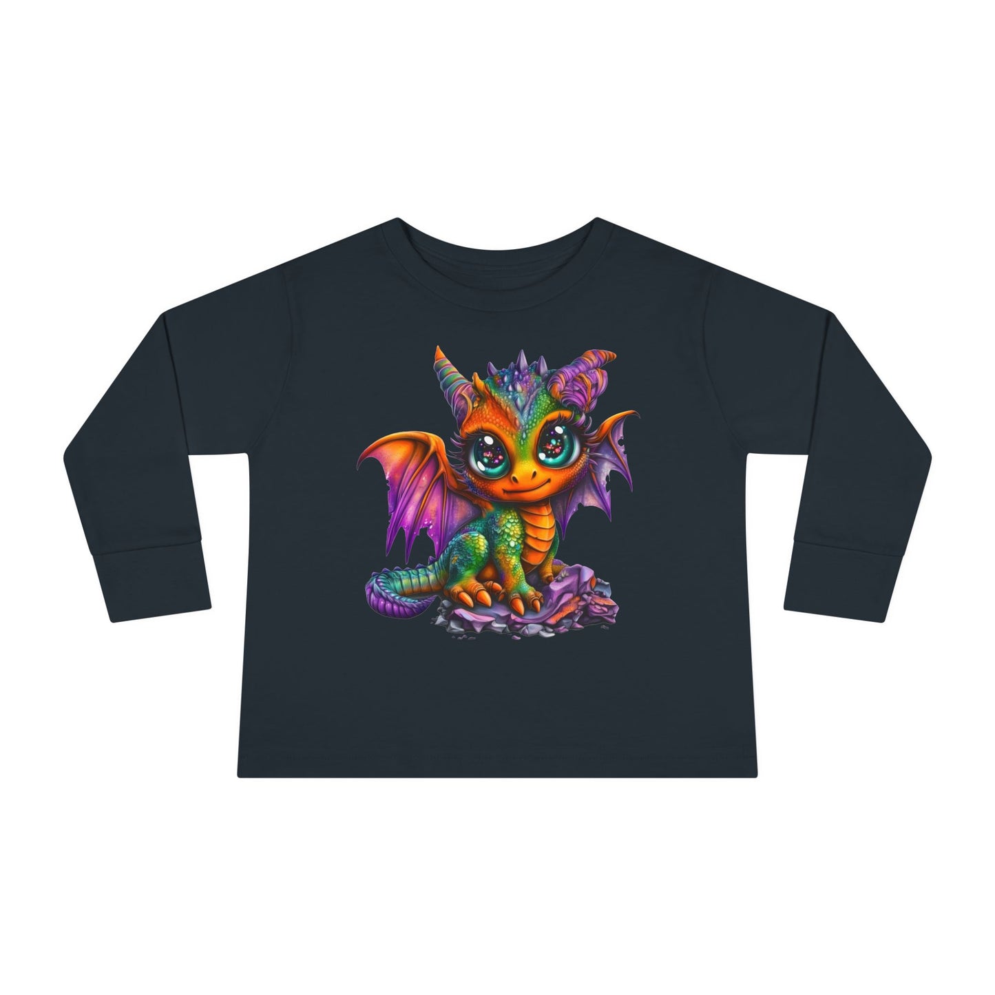 Colorful Baby Dragon Toddler Long Sleeve Tee