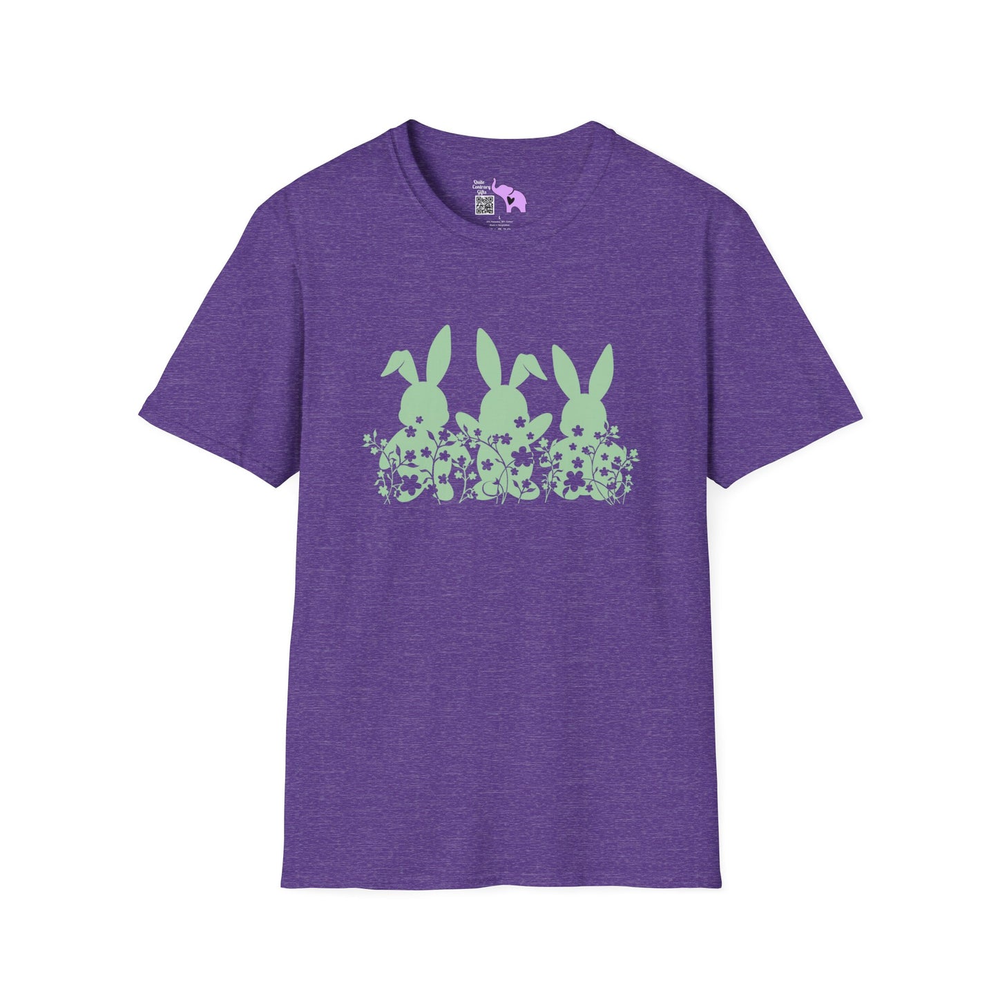 Easter Bunnies in Grass Adult T-shirt