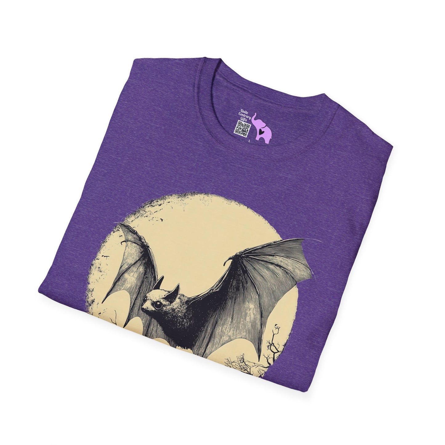 Bat Over Moon 2 Adult T-shirt