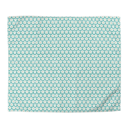 Tealberry Blooms Microfiber Duvet Cover
