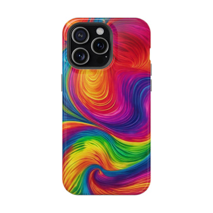 Tie Dye Color Swirl MagSafe® Compatible Tough Case for iPhone