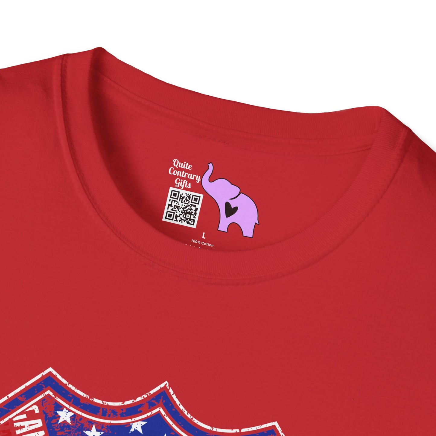Badge-Shaped American Flag w/States Adult T-Shirt