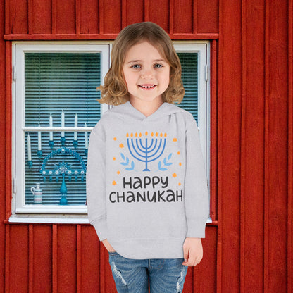 Happy Chanukah Toddler Pullover Fleece Hoodie