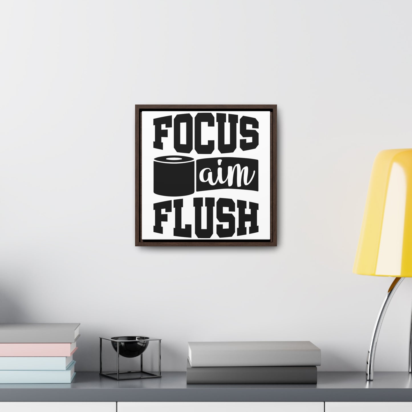 Focus, Aim, Flush Canvas Wraps, Square Frame