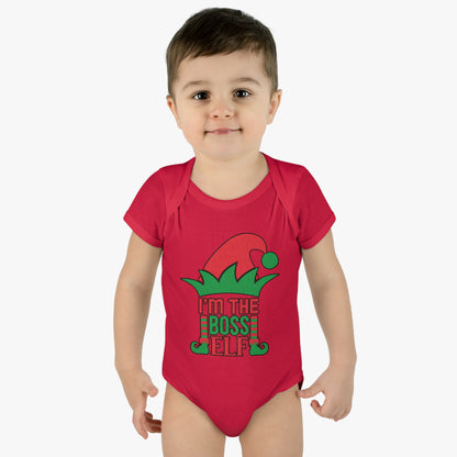 I'm The Boss Elf Infant Baby Rib Bodysuit