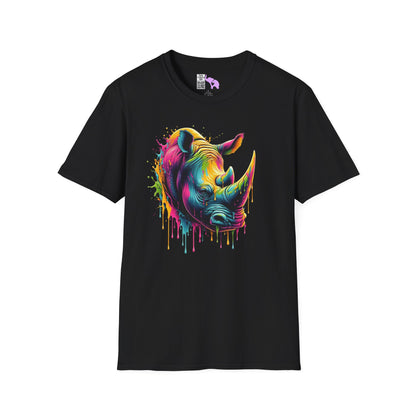 Colorful Rhino Adult T-shirt