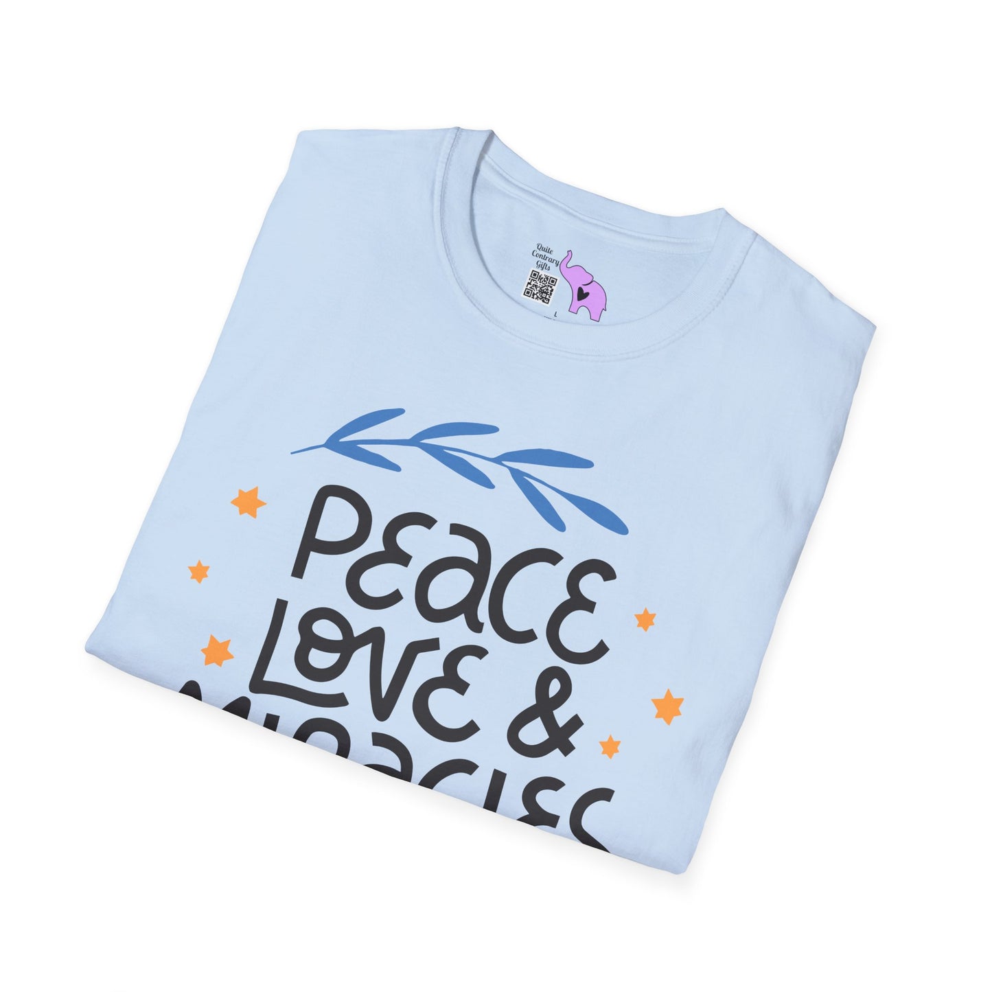 Hanukkah Peace Love & Miracles 2 Adult T-shirt