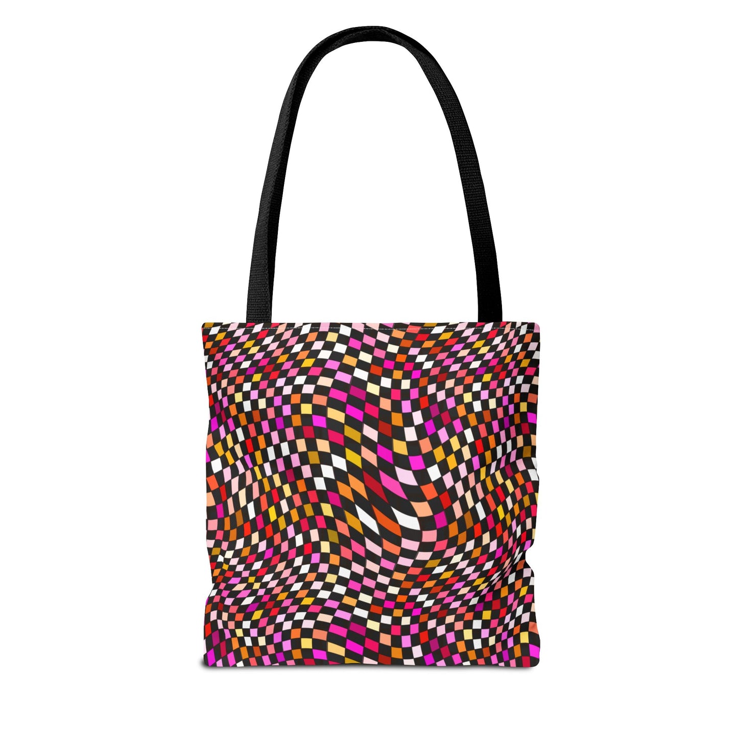 Warped Red Checkered Canvas Tote Bag