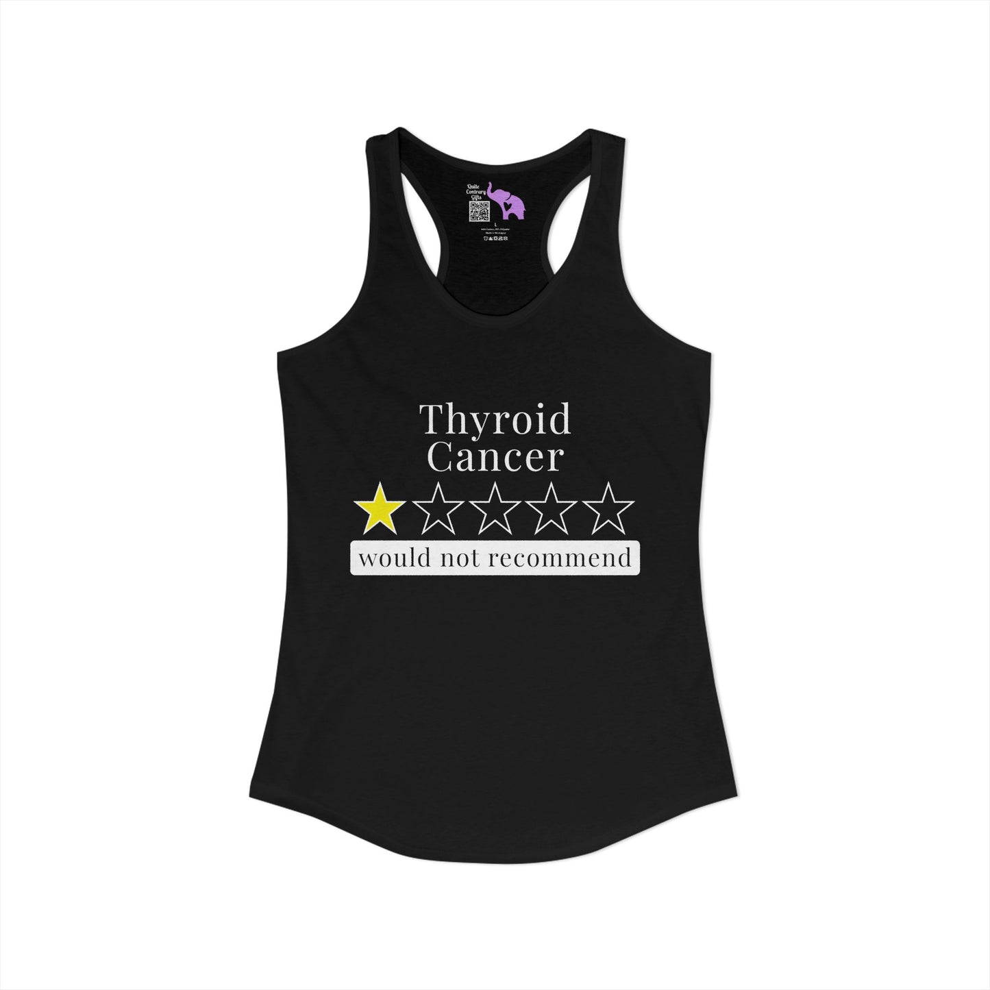 Thyroid Cancer 1 Star Would Not Recommend Women's Ideal Racerback Tank
