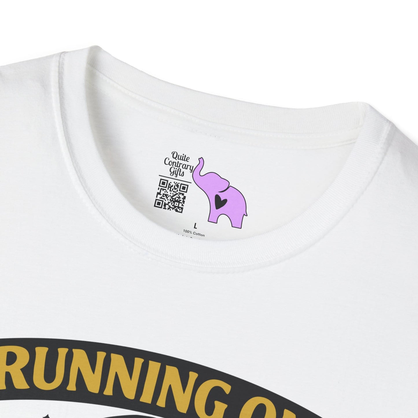 Running on Caffeine and Sarcasm (Roses) Adult T-shirt