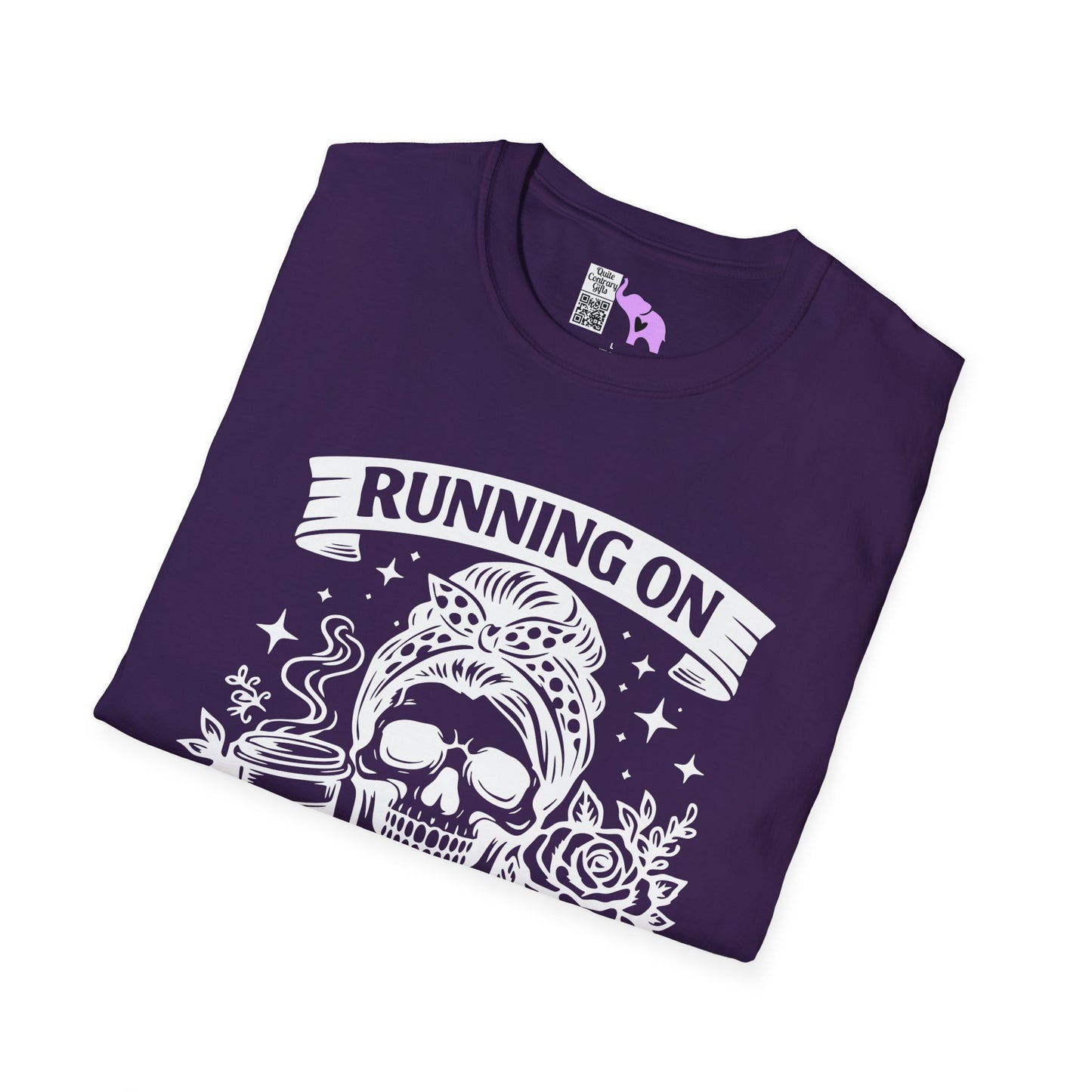 Running On Caffeine & Sarcasm Adult T-shirt