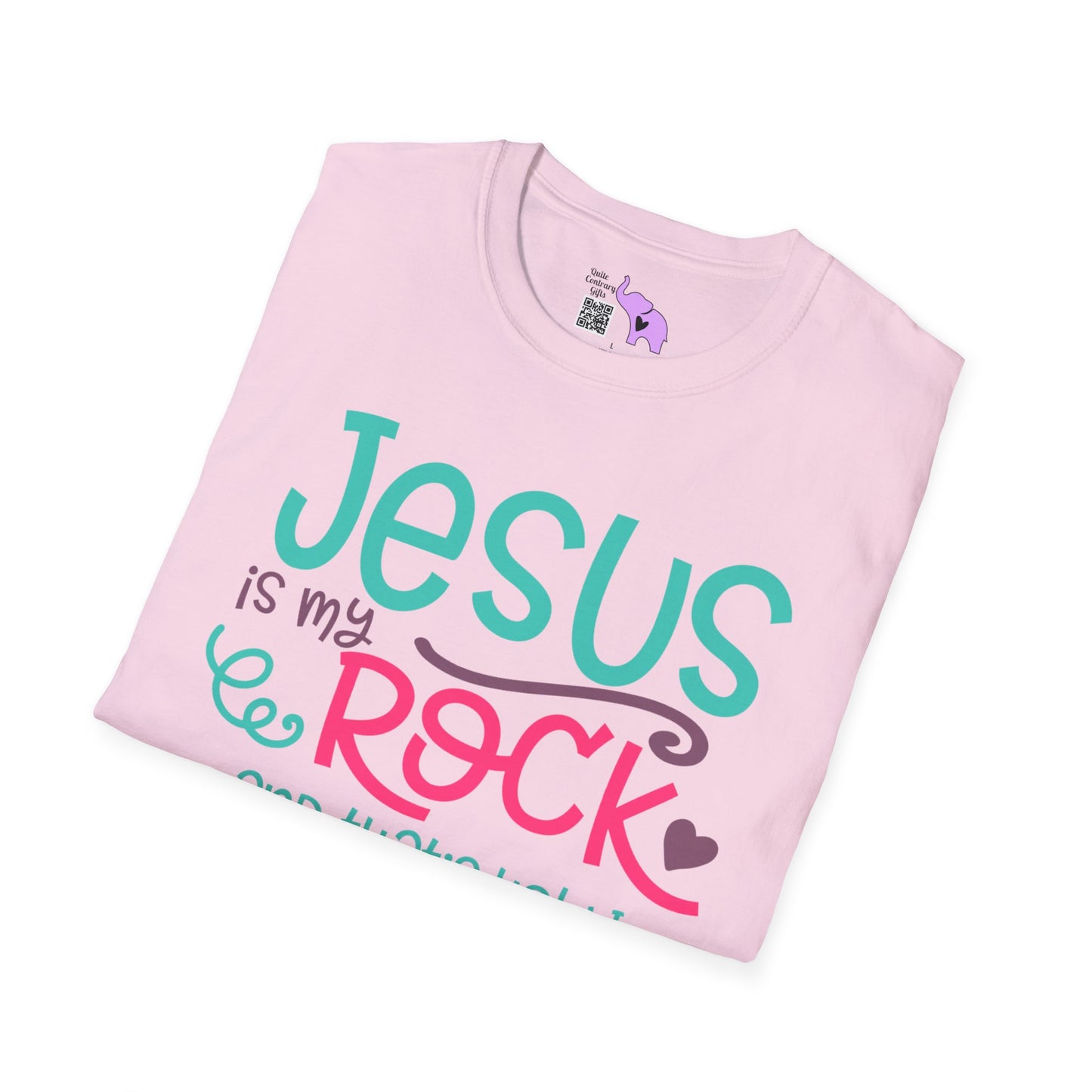 Jesus Is My Rock & That's How I Roll Adult T-shirt