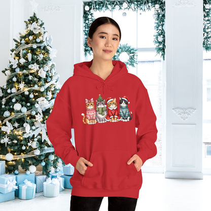 Meowy Christmas Crew Adult Heavy Blend™ Hooded Sweatshirt