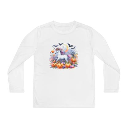 Halloween Unicorn Youth Long Sleeve Tee