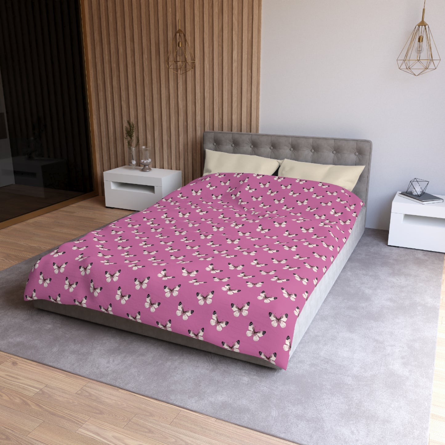 Blush Flutter Microfiber Duvet Cover