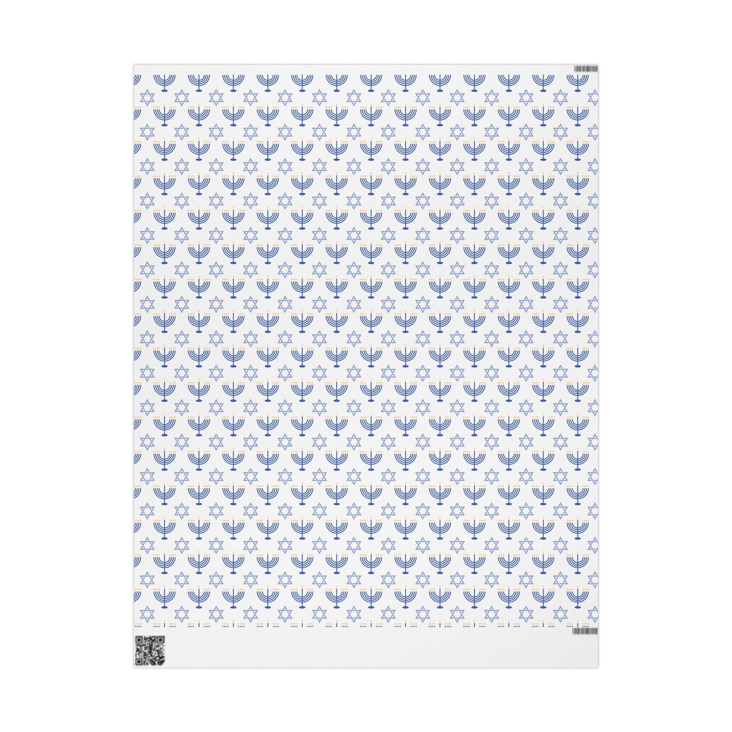 Menorah/Star of David Hanukkah Wrapping Paper