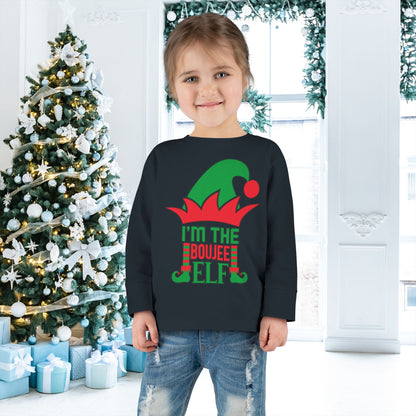 I'm The Boujee Elf Toddler Long Sleeve Tee