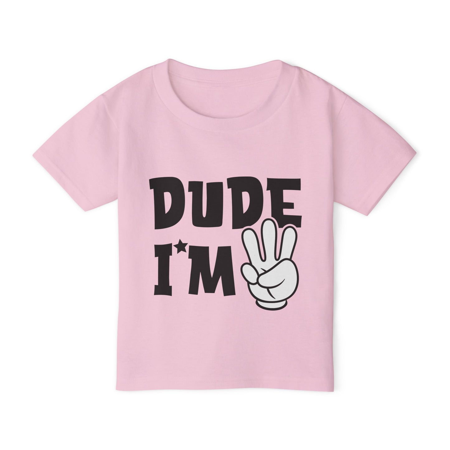 Dude I'm 3 Heavy Cotton™ Toddler T-shirt