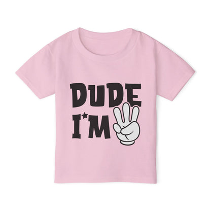 Dude I'm 3 Heavy Cotton™ Toddler T-shirt
