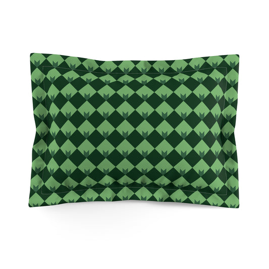 Diamond Bloom-Spruce & Sage Microfiber Pillow Sham