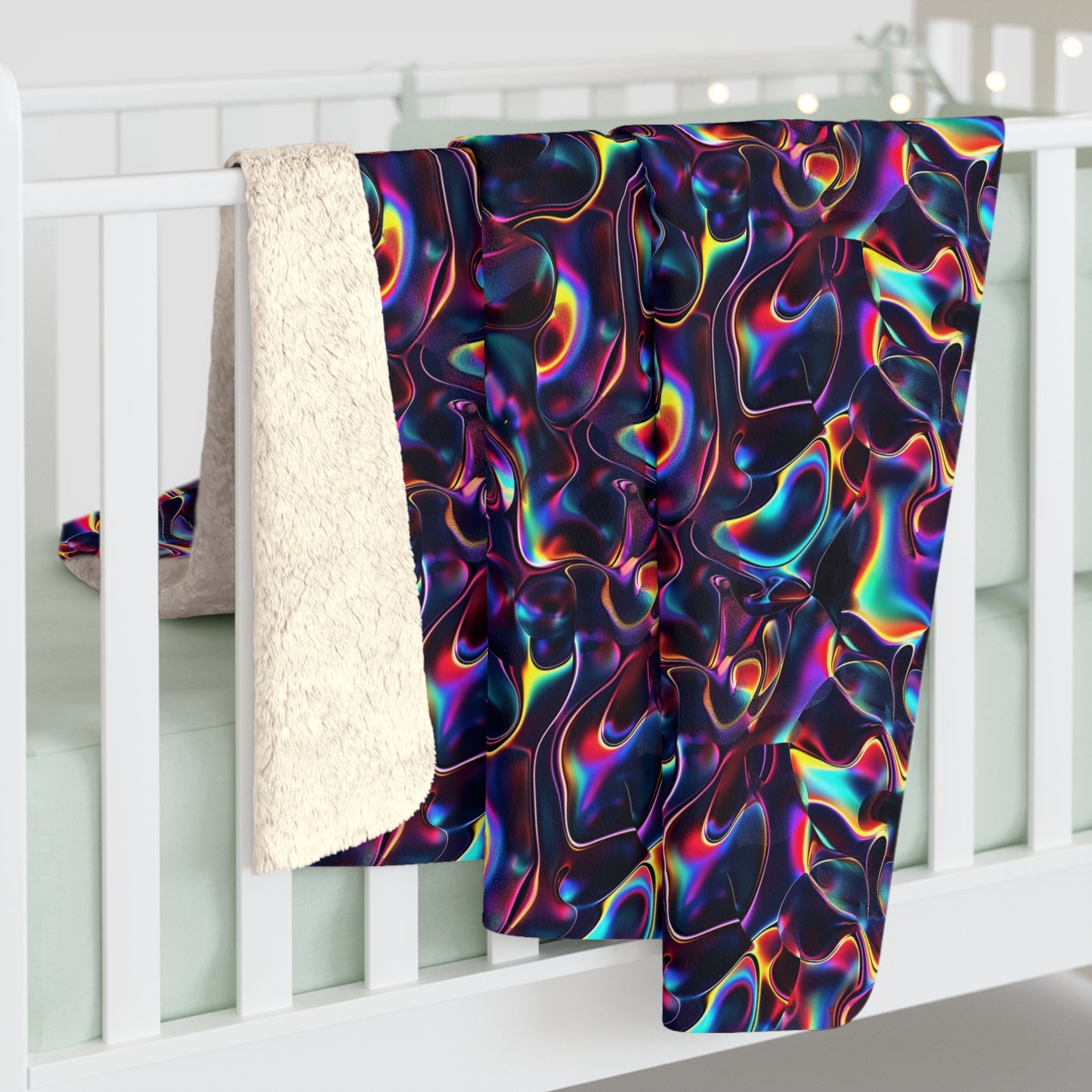 Holographic Mirage Sherpa Fleece Blanket