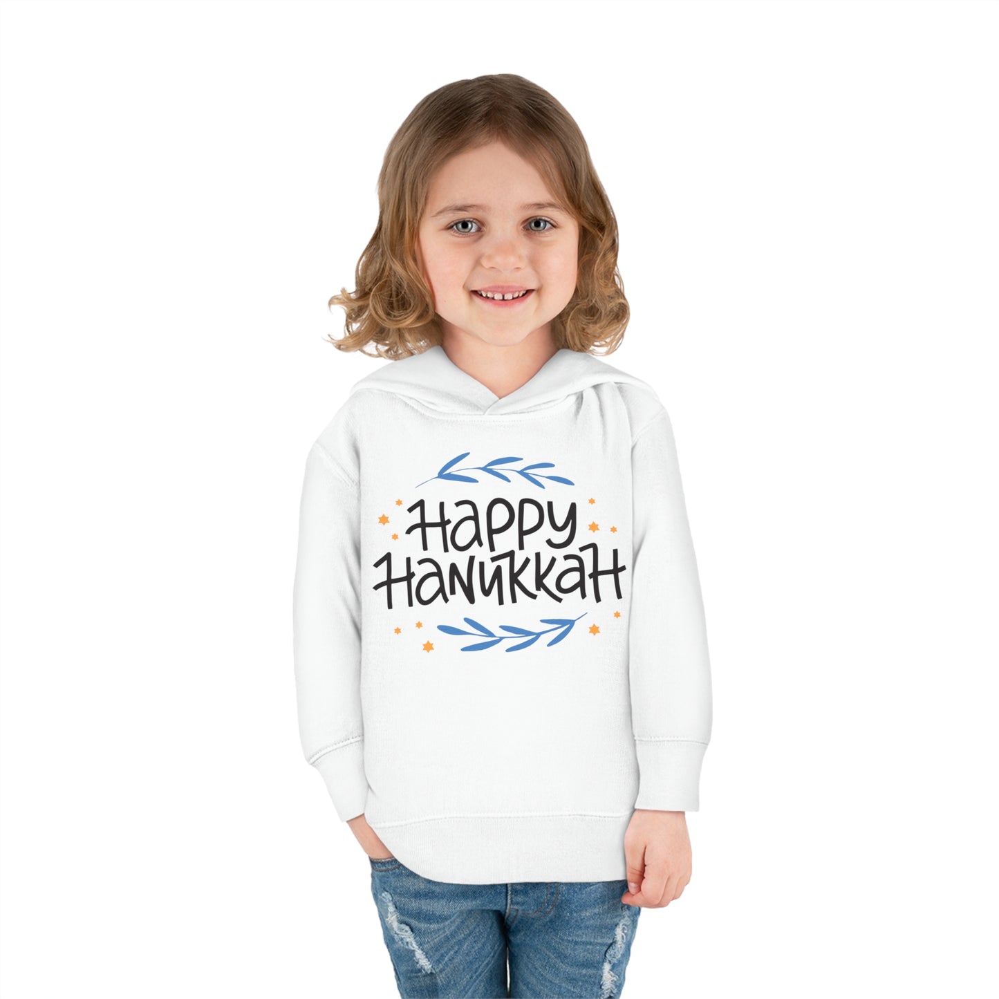 Happy Hanukkah 2 Toddler Pullover Fleece Hoodie