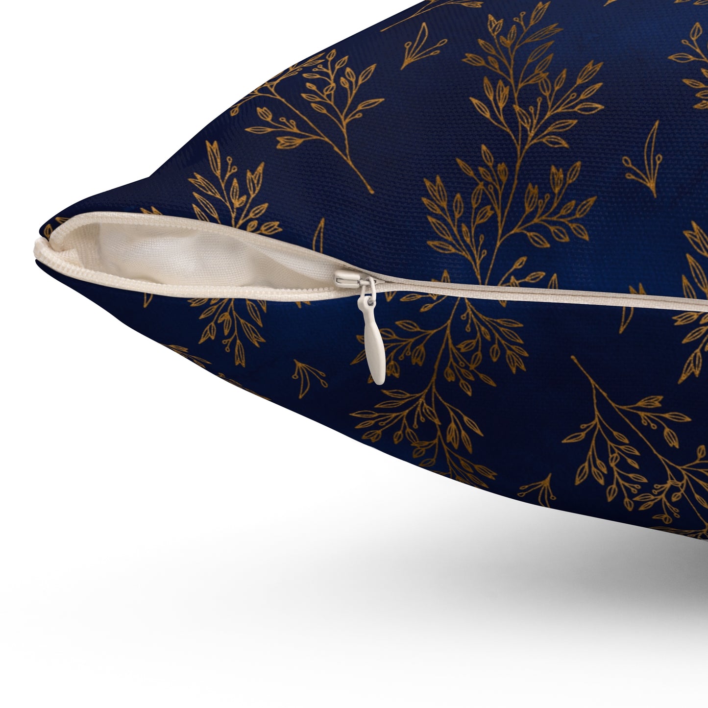Gilded Twilight Foliage Throw Pillow