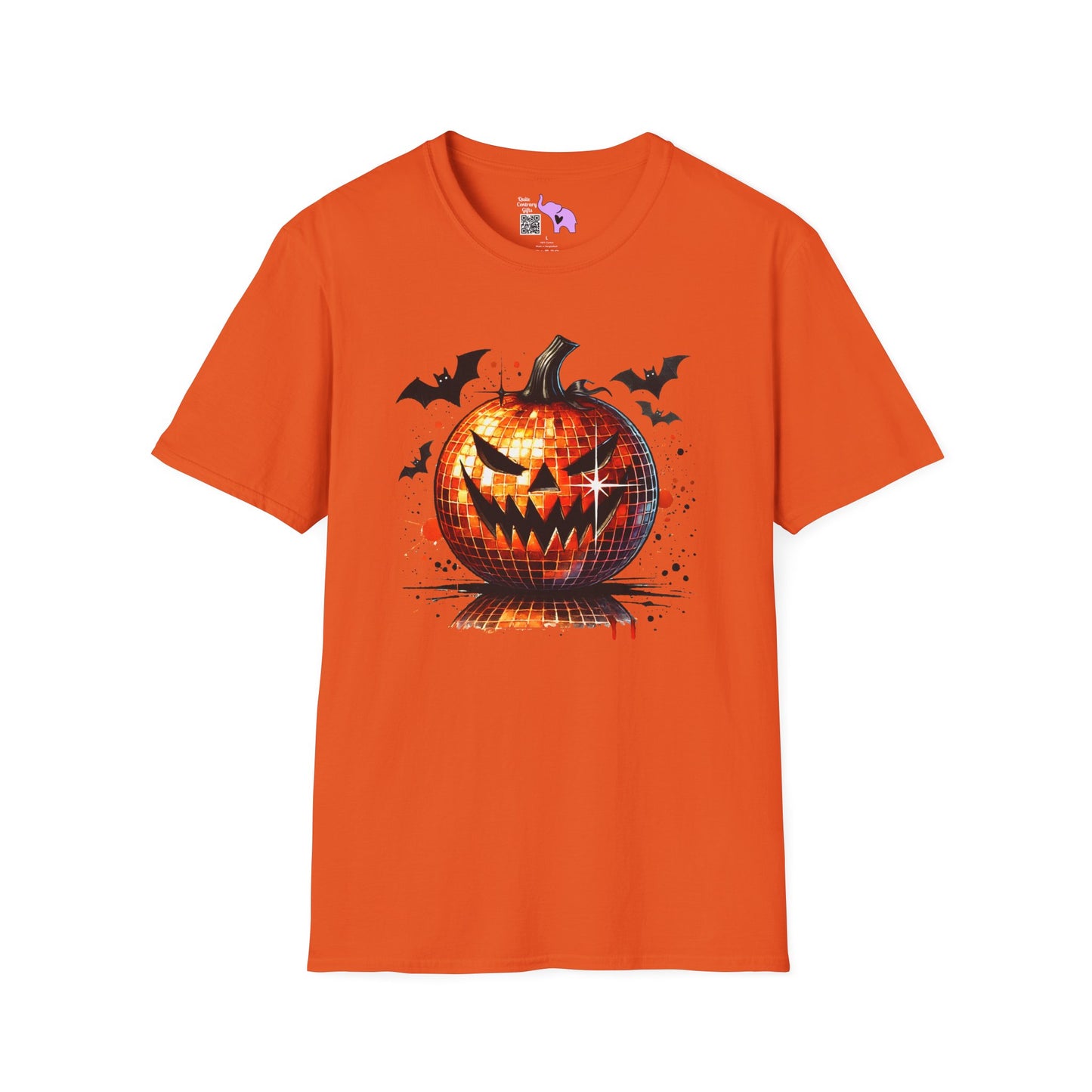 Orange Disco Pumpkin Adult T-shirt