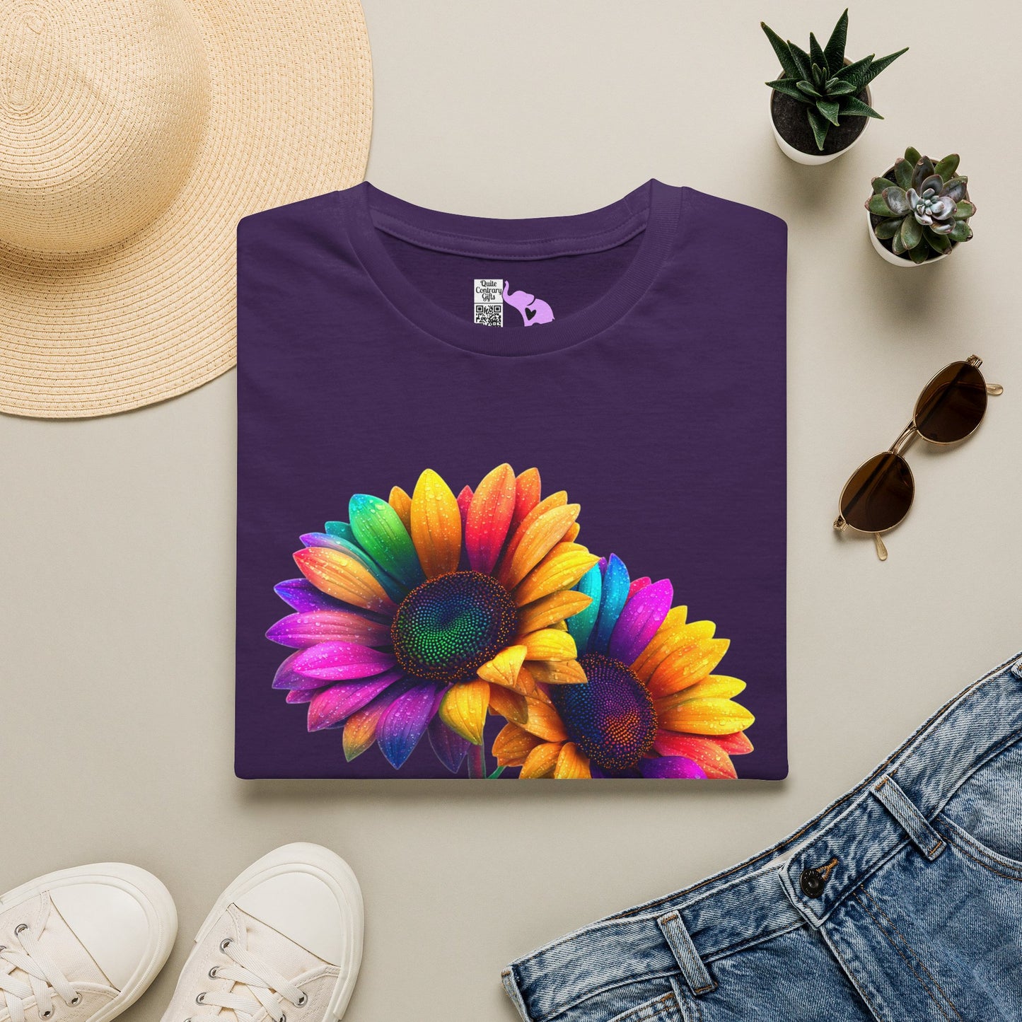 Colorburst Flowers Adult T-shirt