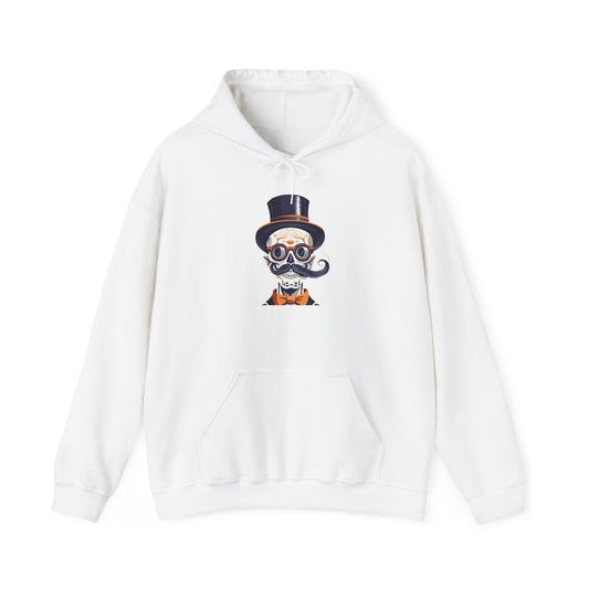 Top Hat & Mustache Skull Heavy Blend™ Hooded Sweatshirt