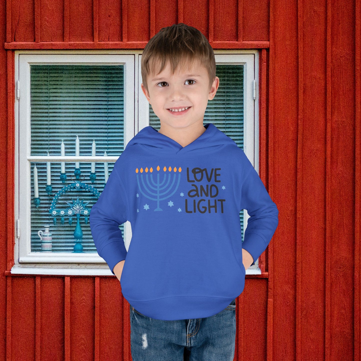 Hanukkah Love & Light Toddler Pullover Fleece Hoodie