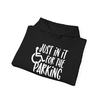 Just In It For The Parking (Wheelchair User) Adult Heavy Blend™ Hoodie