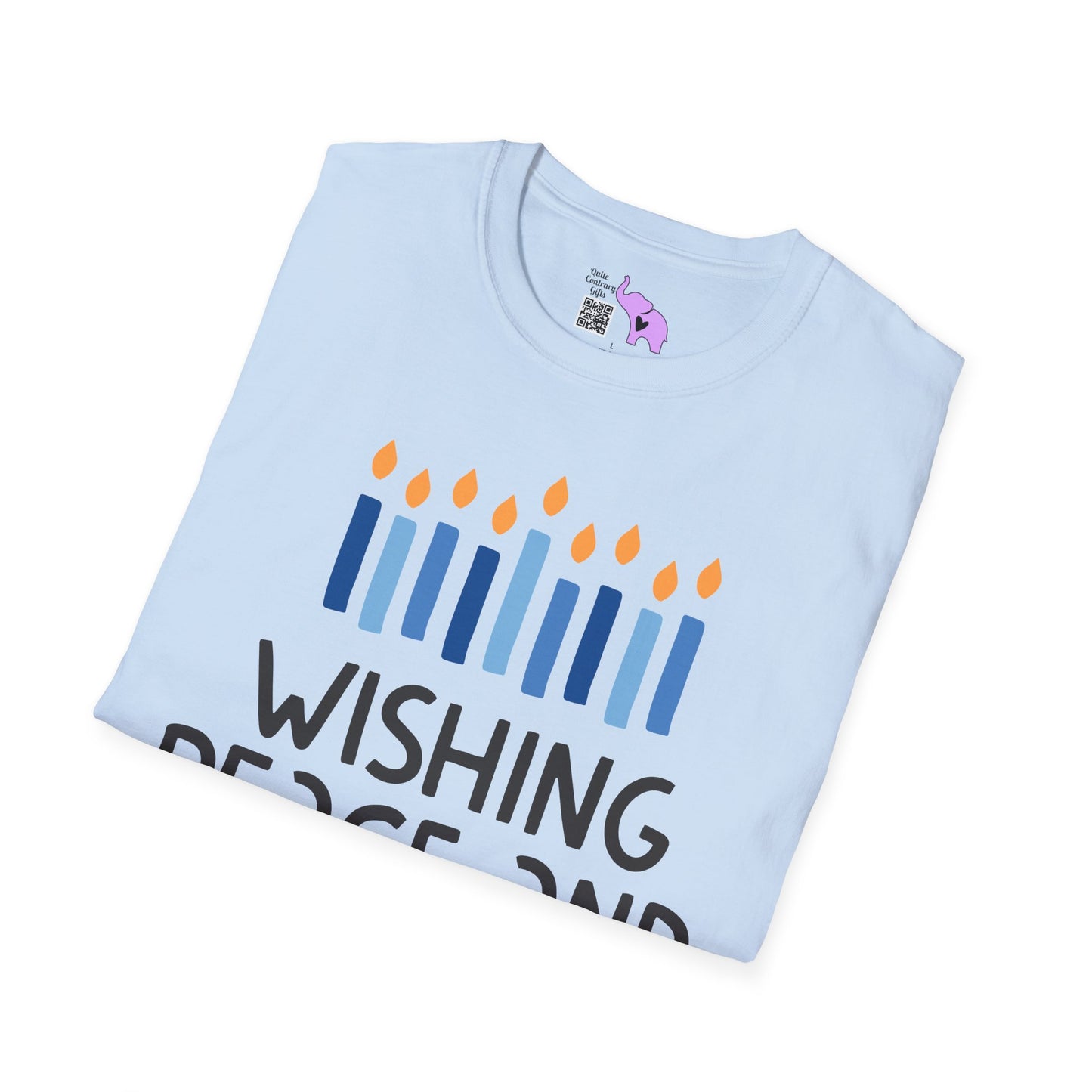 Hanukkah Wishing Peace & Light Adult T-shirt