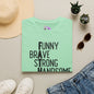 Father-Funny, Brave, Strong, Handsome, Protective, Friend Adult T-shirt