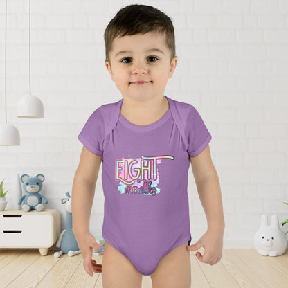 Pastel Wild One Milestone Baby Bodysuit-Eight Months