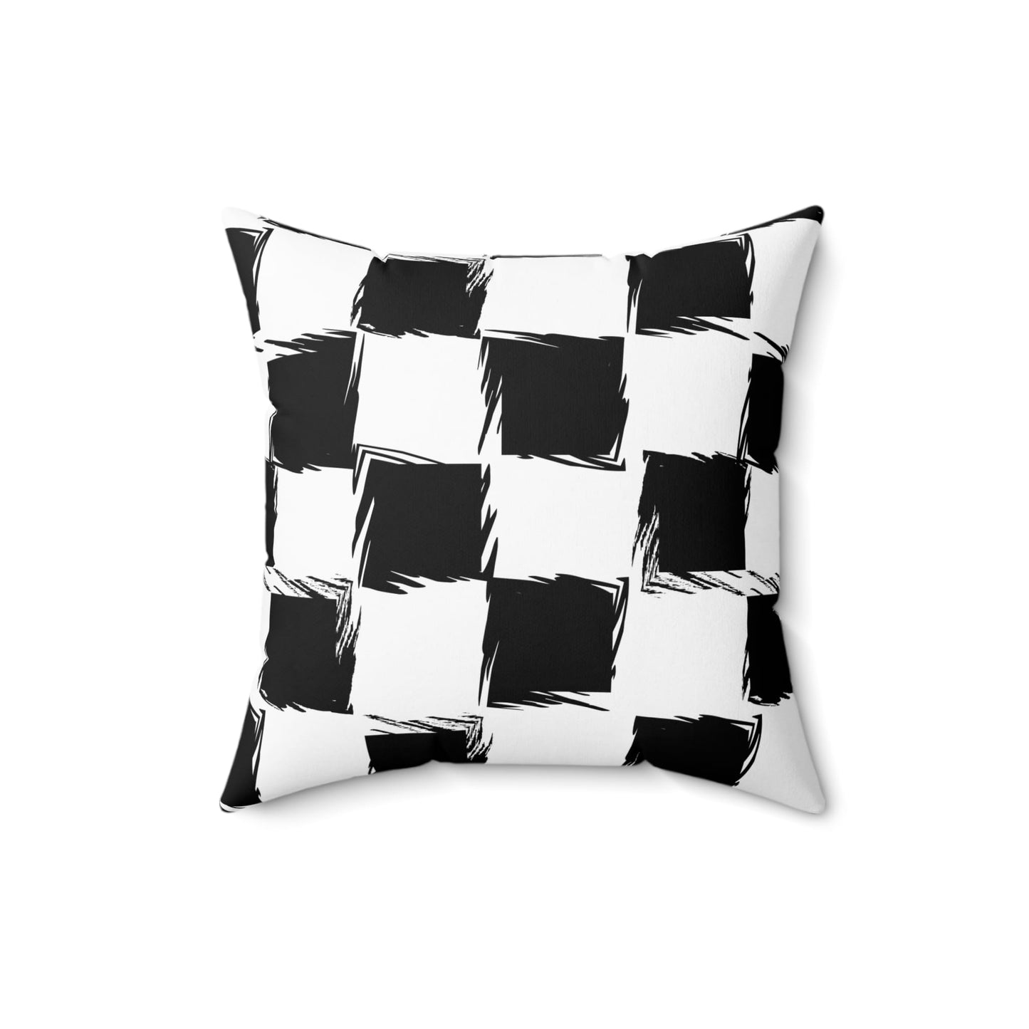 Distorted Check Throw Pillow