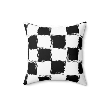 Distorted Check Throw Pillow