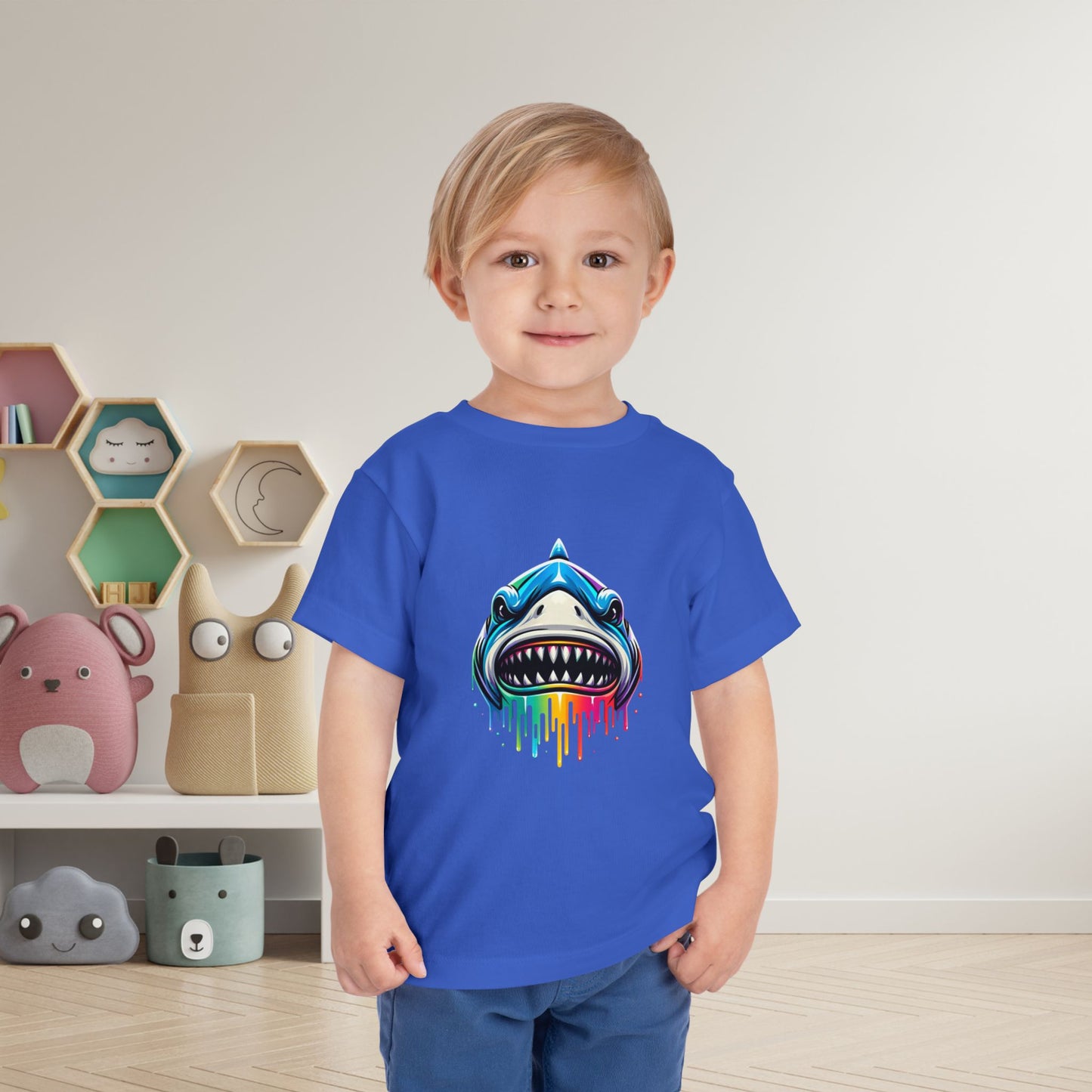 Colorful Shark Toddler Tee