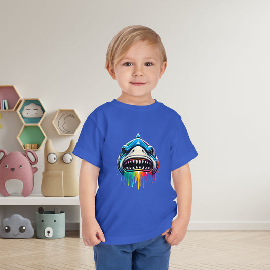 Colorful Shark Toddler Tee