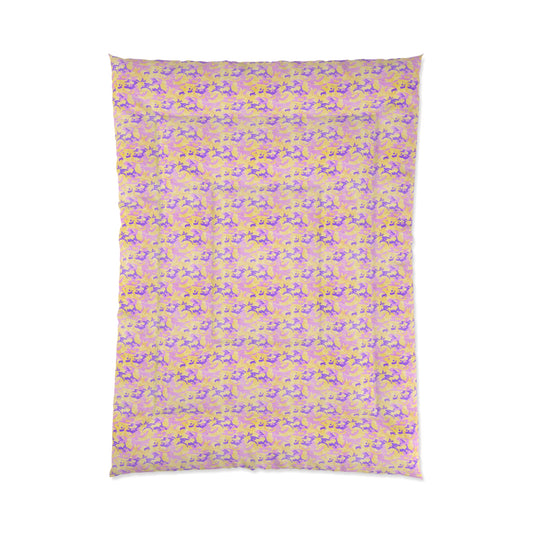 Peach Sorbet Camo Comforter
