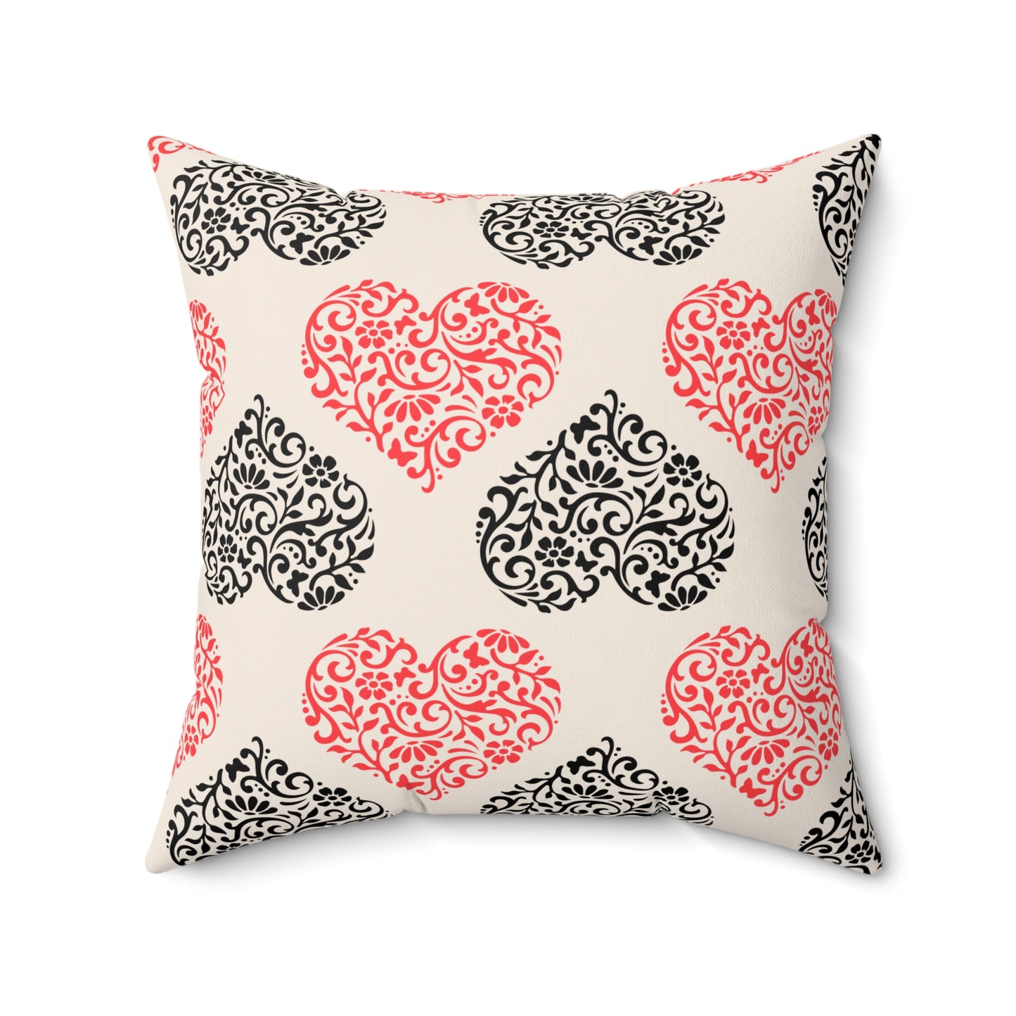 Rustic Hearts Throw Pillow