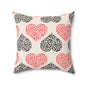 Rustic Hearts Throw Pillow