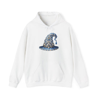 Blue & Silver Witch Hat Heavy Blend™ Hooded Sweatshirt