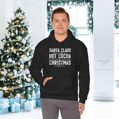 Santa Claus Hot Cocoa Christmas Adult Heavy Blend™ Hoodie