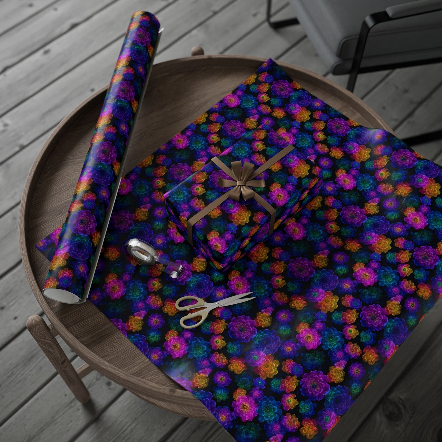 Luminous Carnations Wrapping Paper