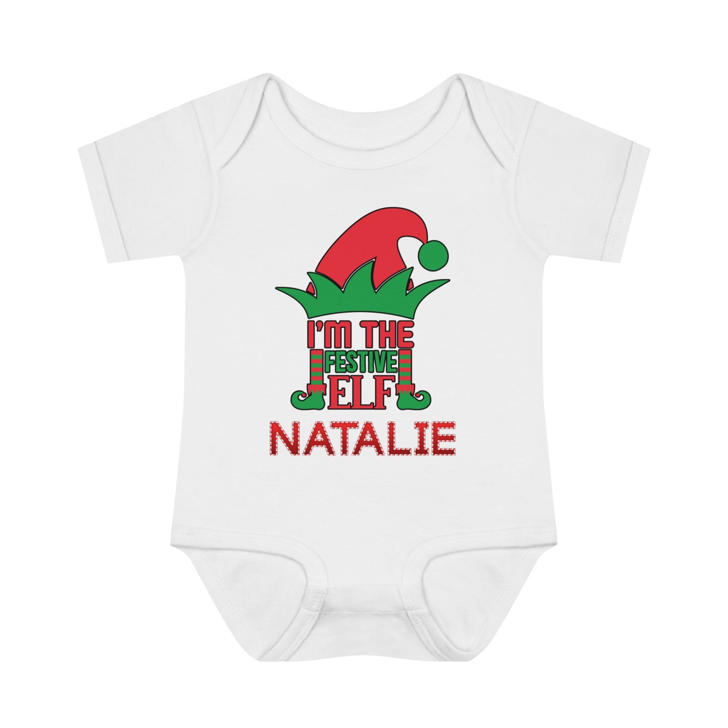 I'm The Festive Elf Infant Baby Rib Bodysuit